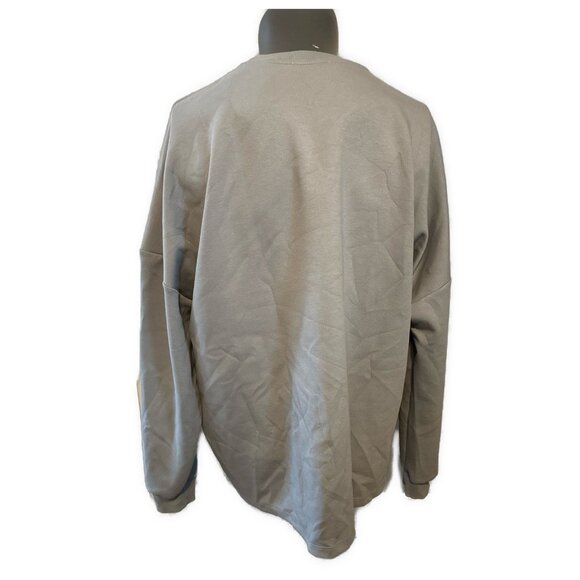 zara mens solid gray Crew Neck sweatshirt 2888/413/809 Xl - Picture 2 of 4